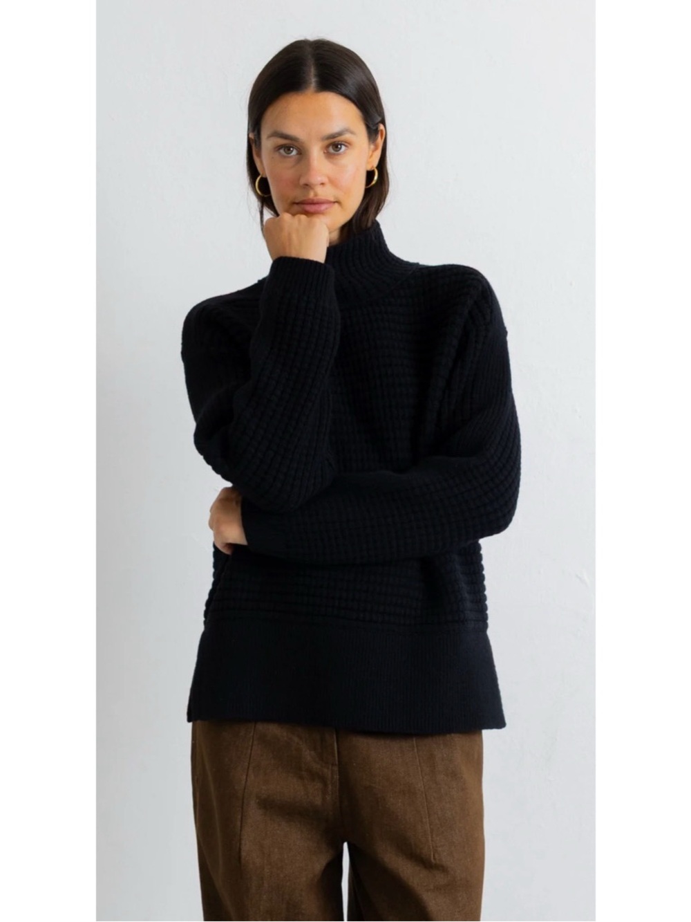 Ribbed Turtleneck Sweater - Women's Cozy Knit